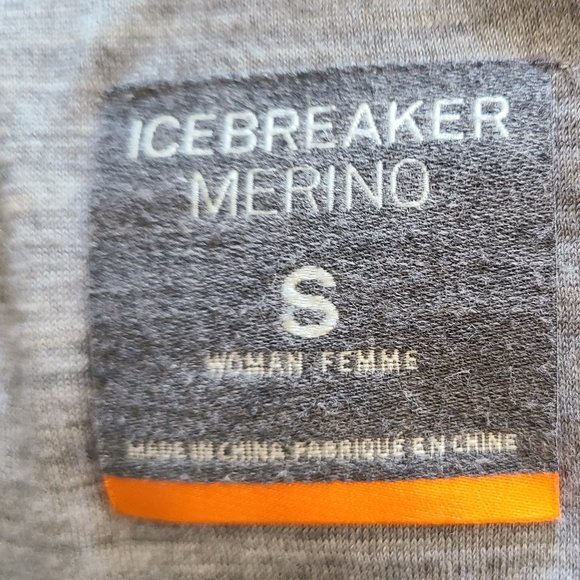 ICEBREAKER SUBLIME HOODIE ZIP FRONT CARDIGAN SWEATER MERINO WOOL sz S - Picture 8 of 9